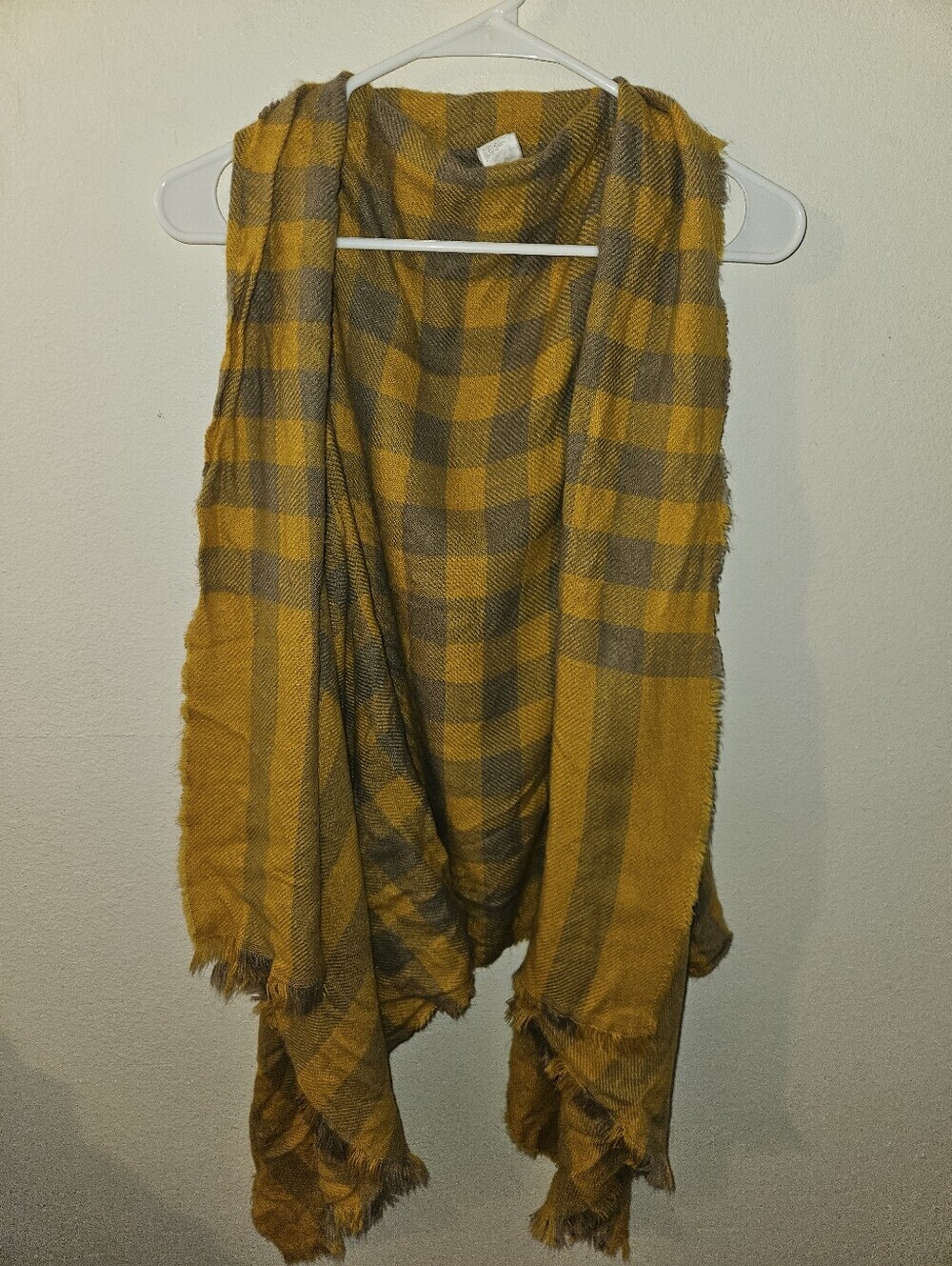 Vintage Womans Plaid Vest One Size